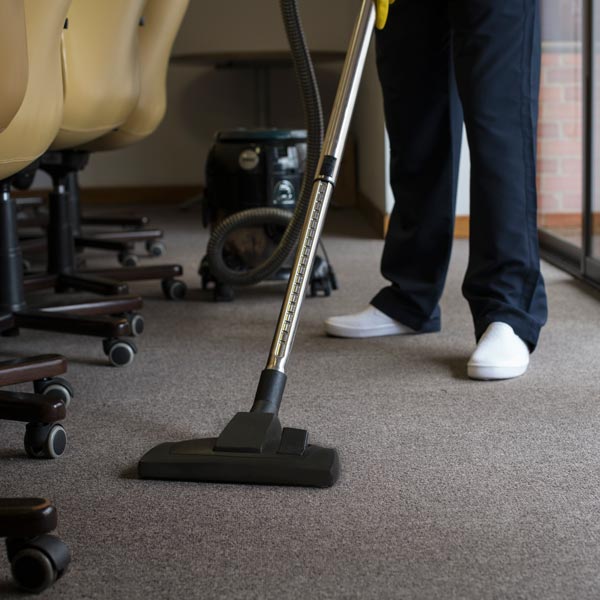 vacuumming commercial conference room